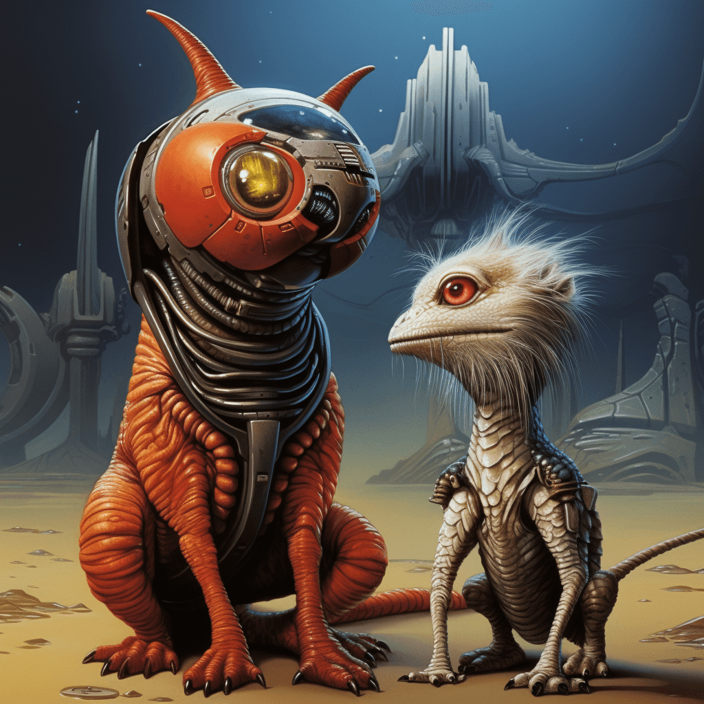 AI generated: Alien pets