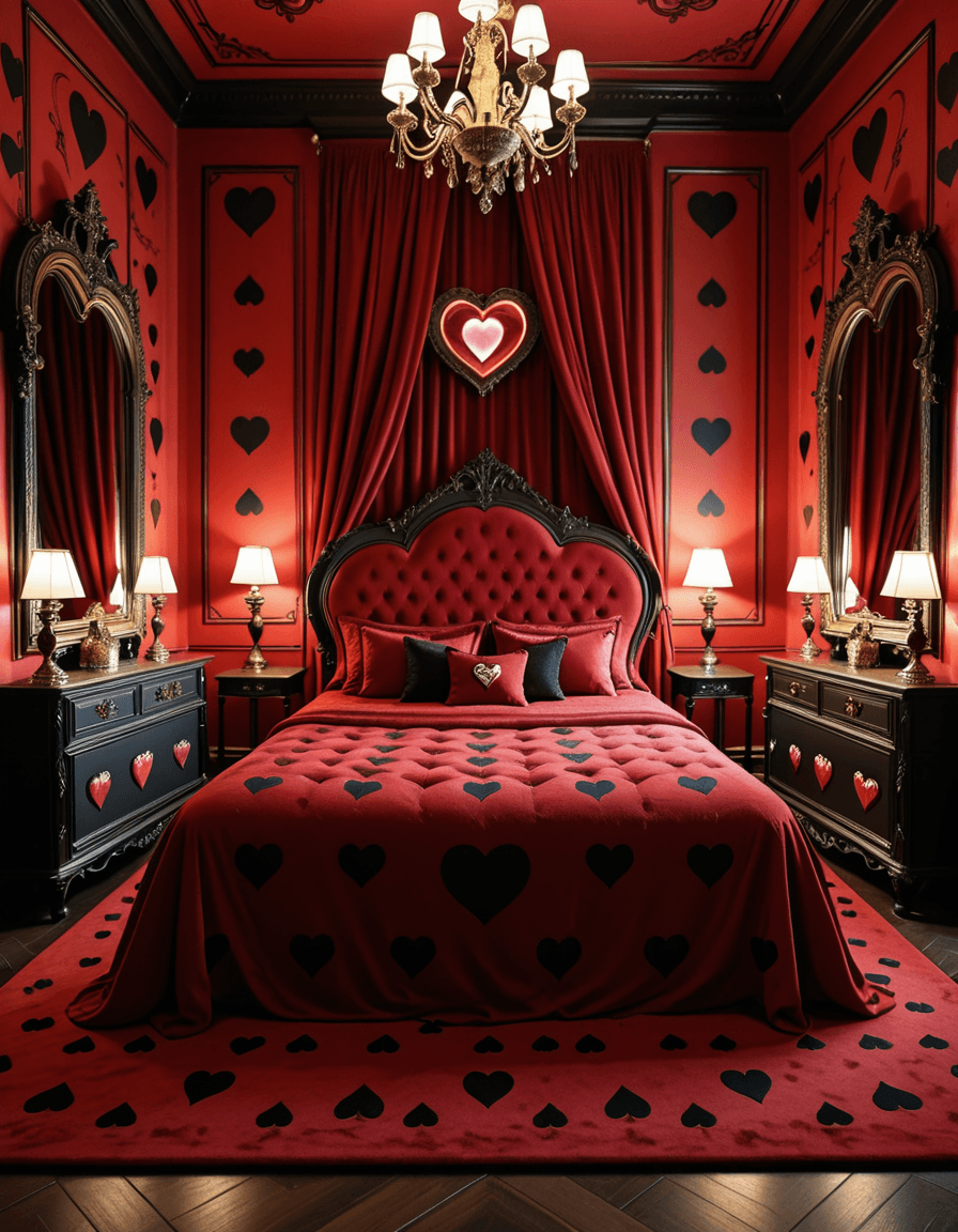 bedroom of the Queen of Hearts illu - Image 4