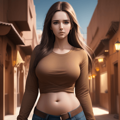 AI generated: real life photo of a hot beautiful  girl, full body photoshoot, long brown hair, brown eyes, full ro...