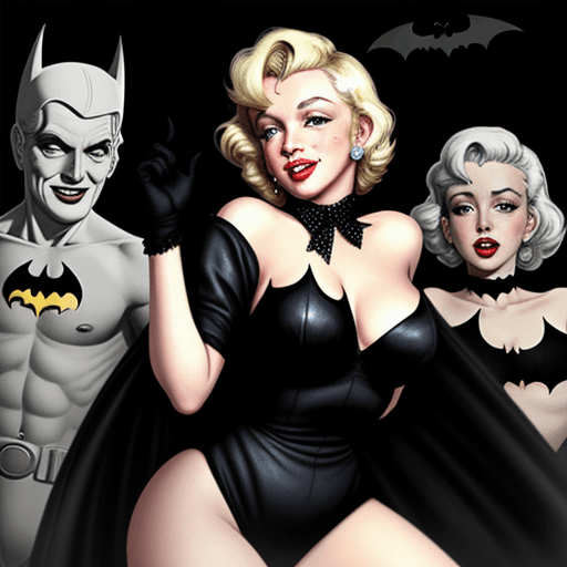 AI generated: marilyn monroe and batman