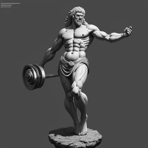 AI generated: Heracles, greek mythology, one piece character, simetric body, full body, extremely detailed, cinema...