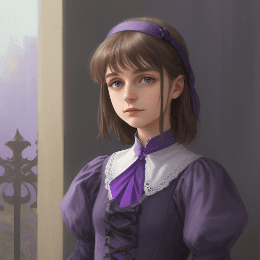 AI generated: girl violet