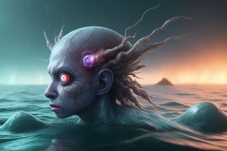 AI generated: Mercury drop in acid style high detail, octane render, 8k, Art surrealism hate anger rage fear beaut...