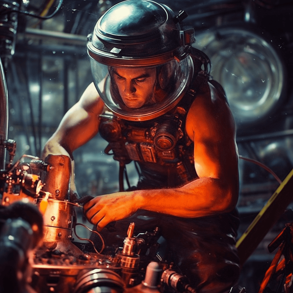 AI generated: removing space suit, haze, ultra-detailed, film photography, light leaks, trending on artstation, sh...
