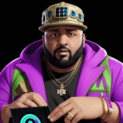 AI generated: Create an image of dj khaled as a fortnite character with looking angry and showing off his jewelry
