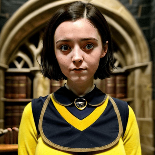 AI generated: hogwarts legacy, poppy sweeting, 4 feet tall, beautiful face, collar-bone, perfect body, tight breas...