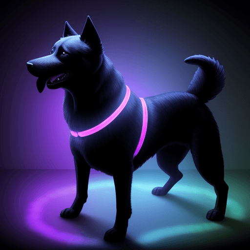 AI generated: Blacklight dog