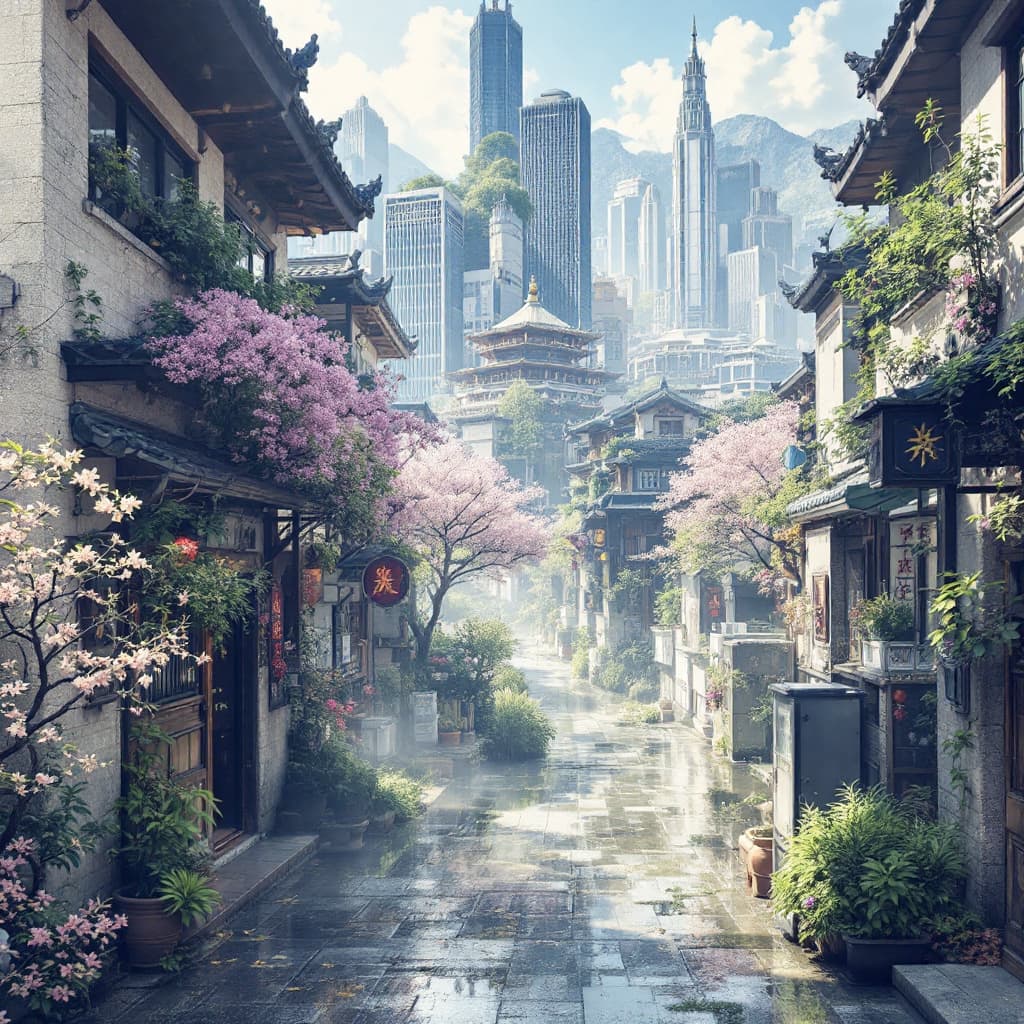 AI generated: 城堡，琉璃，在室外，藝術品，現實場景