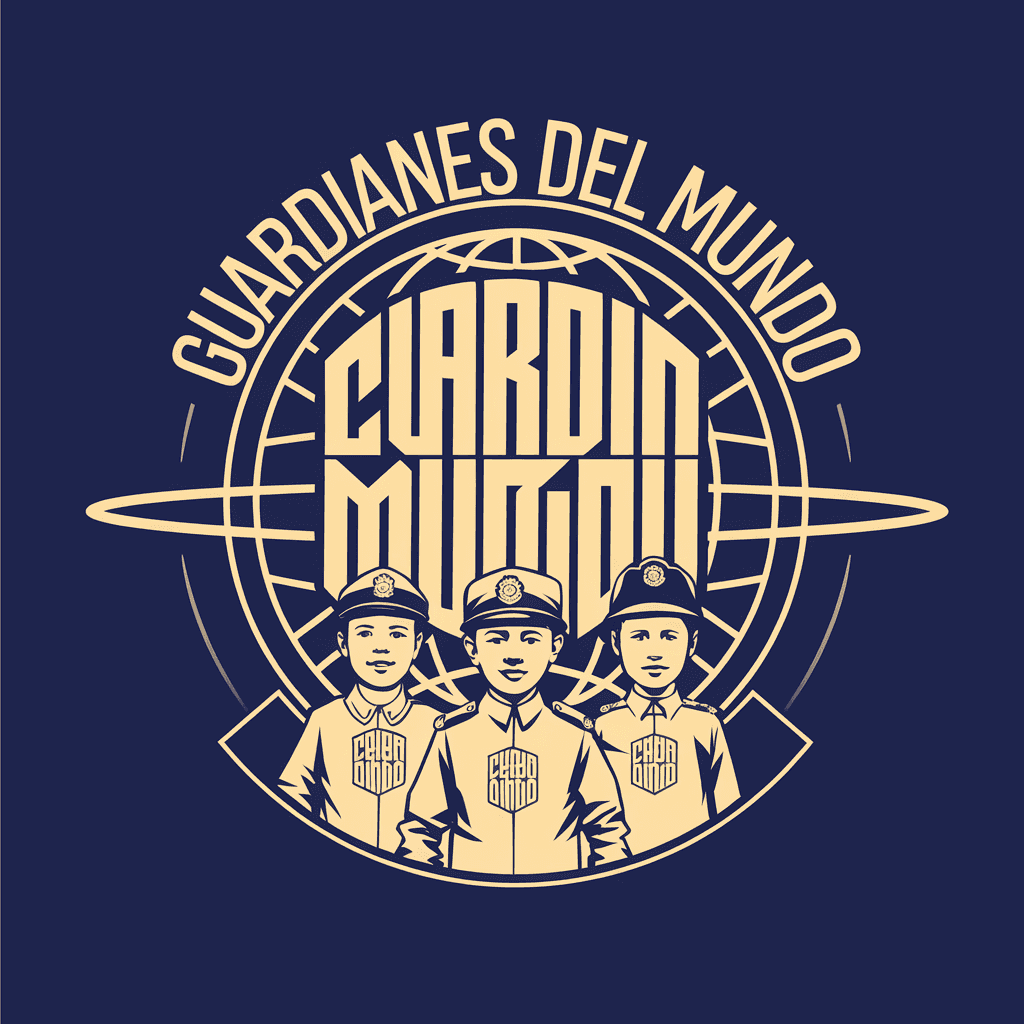 AI generated: Diseña un logo anagrama en el que esté escrito específicamente "Guardianes del Mundo". Quiero que ap...