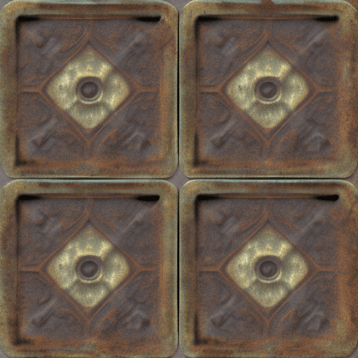 AI generated: texture of rusted iron, tile, plain,seamless