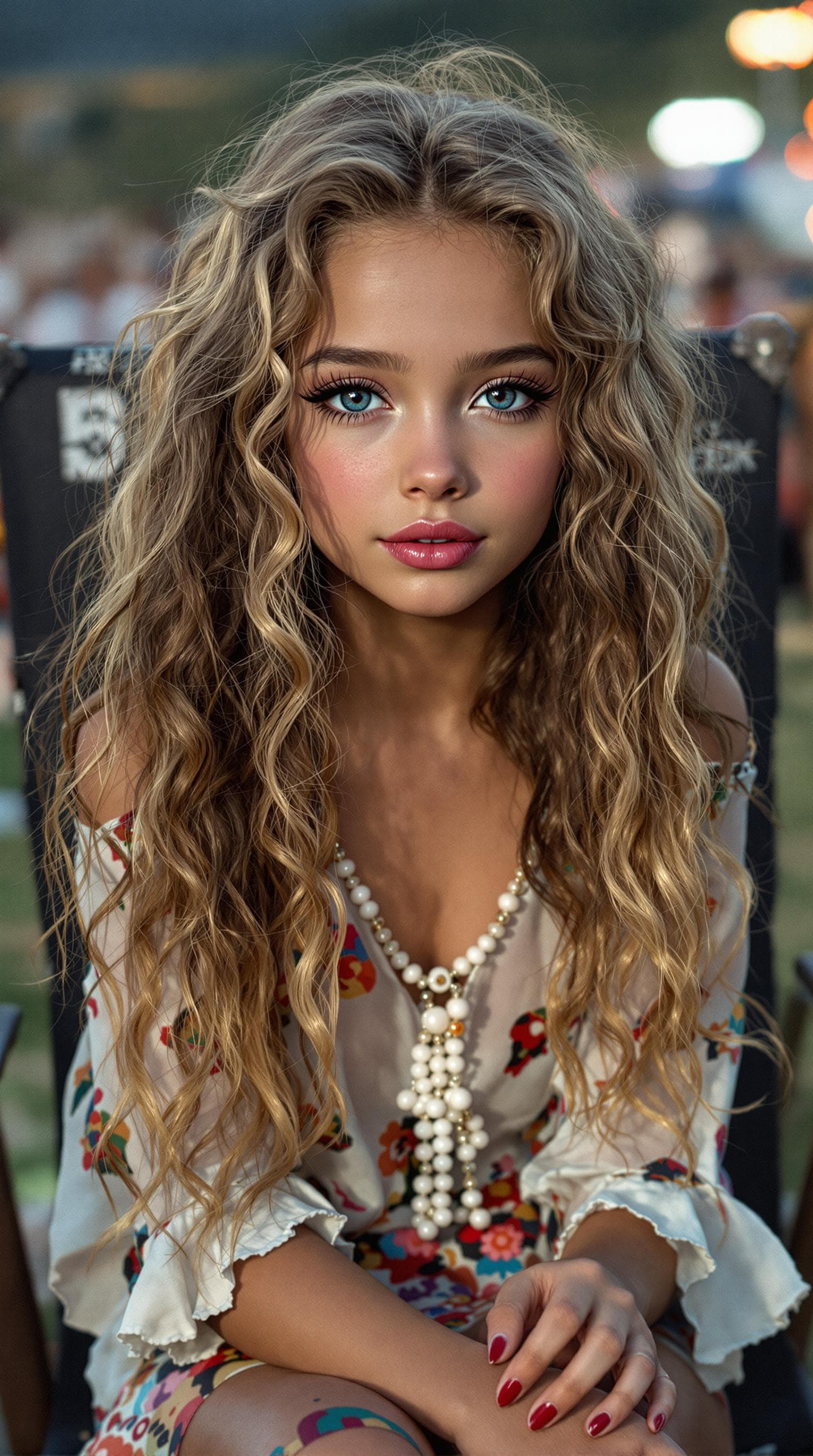 AI generated: a professional photo of a exceptionally beautiful girl in the world (age 7), (seven year old) 1969's...