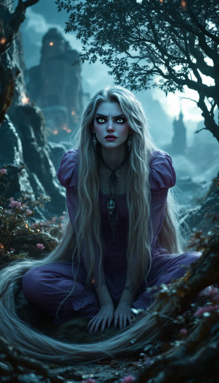AI generated: Epic  magical  scene in a fantasy Landscape,Insane detailed different full body image ,in different ...