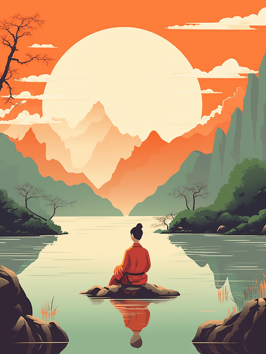 AI generated: design a flat illustration chinese festival ching ming festival holiday promotional material a chine...