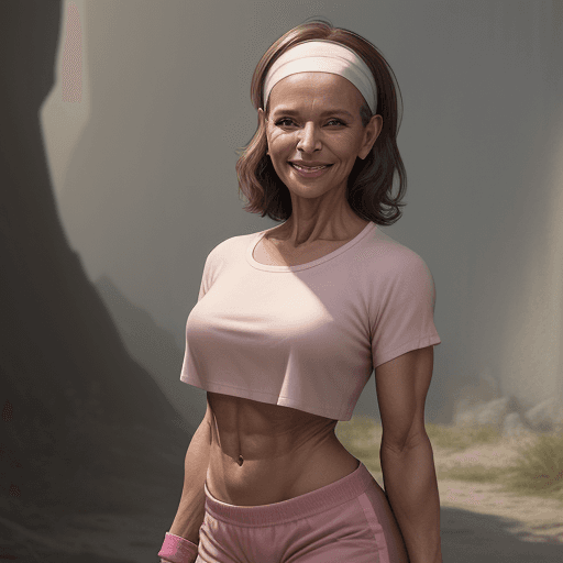 AI generated: realistic, 1 woman (detail skin texture, ultra-detailed body), 55 years old, atmospheric scene, mast...