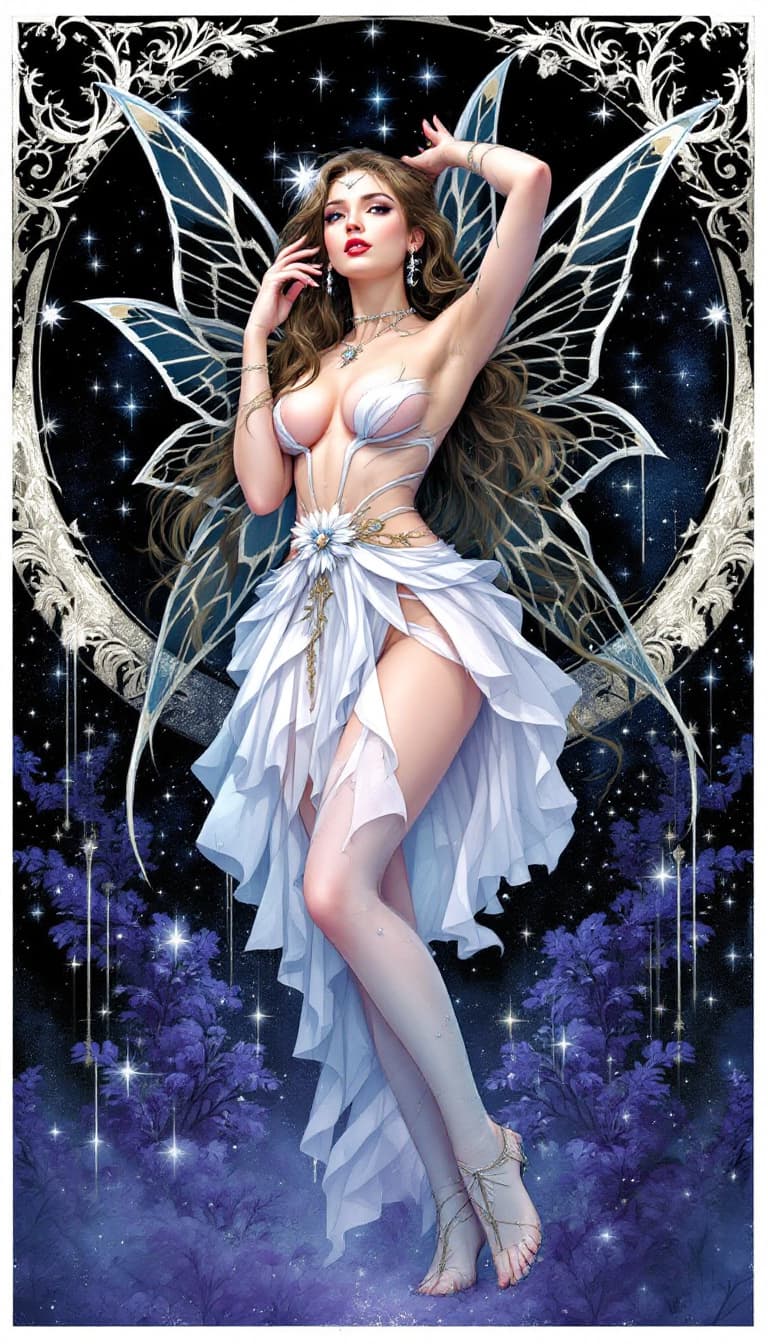 AI generated: fairy,full body, very fit body, looking at viewer.