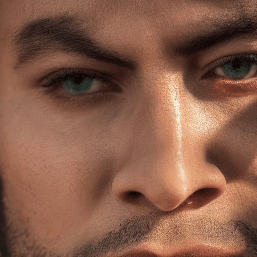AI generated: um homem de sombra com olhos vermelhos e um chapeu