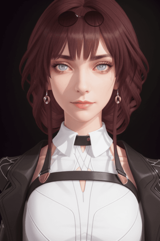 AI generated: <lora:StarRail_Kafka_AP_v4:1> kafka. (Slim body). Dynamic pose. Beautiful face, detailed face. (Beau...
