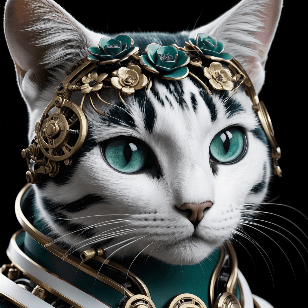 AI generated: UHD, 8K, ultra detailed, a cinematic photograph of {Mechanical cats，photorealestic，anthropomorphic c...