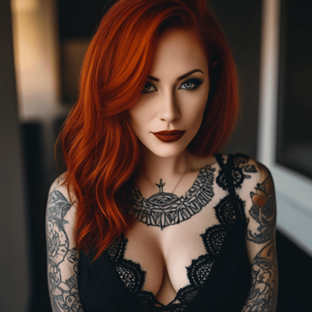 AI generated: red hair woman, ultra realistic, high quality, 8k
