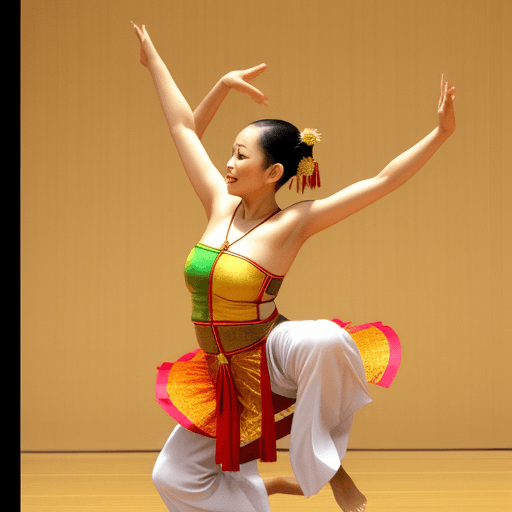 AI generated: bamboo dance women