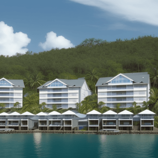 AI generated: waterfront resort
