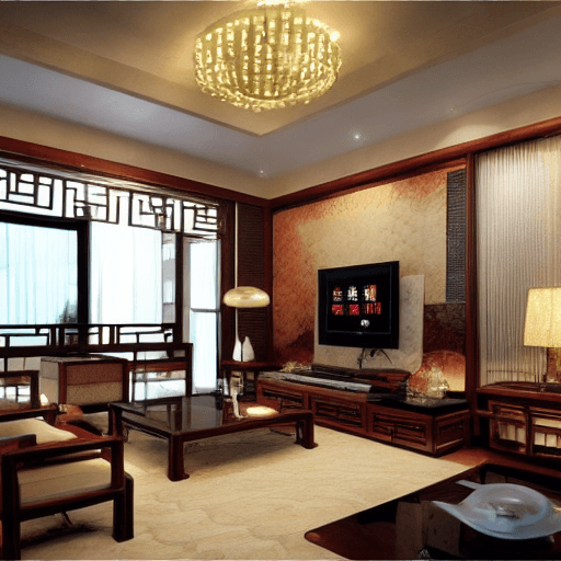AI generated: Chinese living room