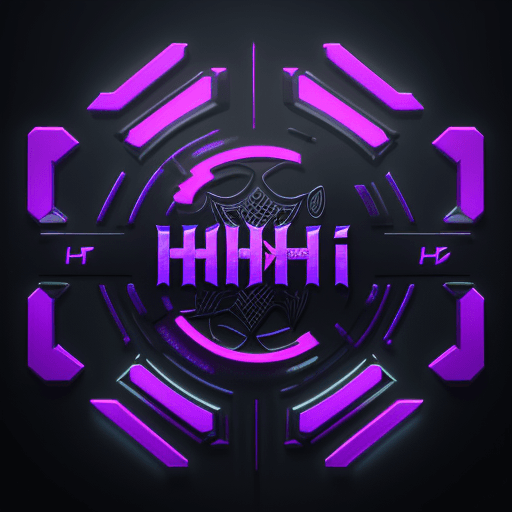 AI generated: Hyper-realistic and intricately designed logo for 'HITEN', a futuristic bodybuilding club with a cyb...