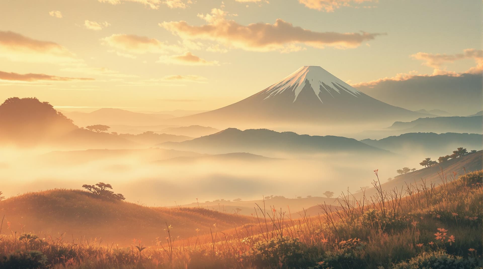 AI generated: whispers of the land of the rising sun, an intimate, serene, and calming  japanese dreamscape fantas...