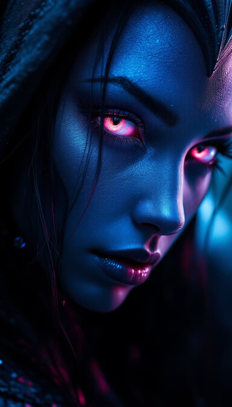 AI generated: Transform to extreme vivid fantasy realism style art, ultra-detailed masterpiece, depiction of Mysti...