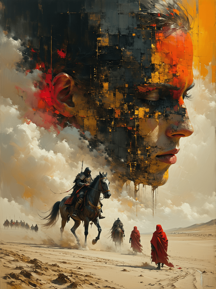 AI generated: Imaginations of their eyes, For one that was like woman made Before their sleepy eyelids ran And tre...