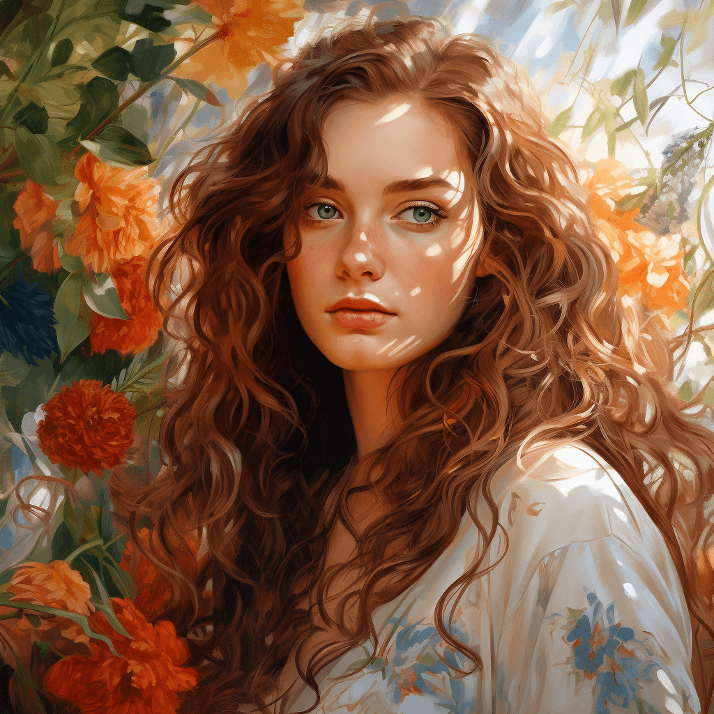 AI generated: summer portrait, art in the style of Alexandr Averin, Watercolor, trending on artstation, sharp focu...