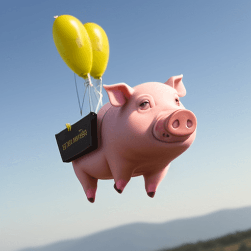 AI generated: pig on fly 