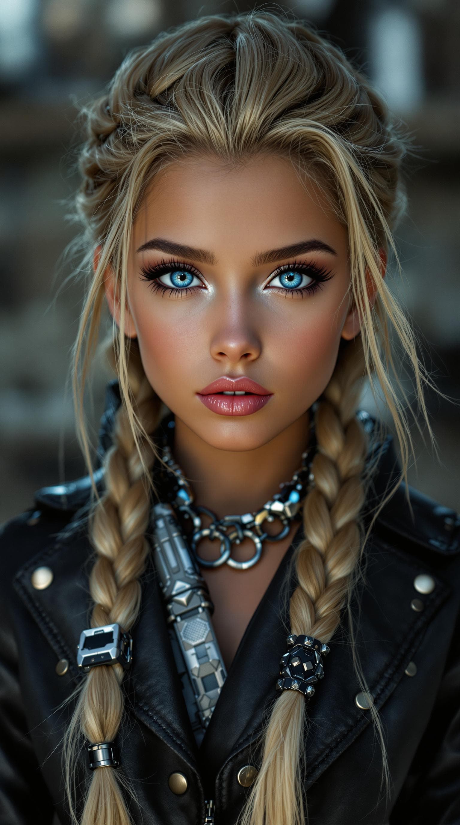 AI generated: A professional photograph captures the world’s most beautiful second-grade girl portrayed as a vampi...