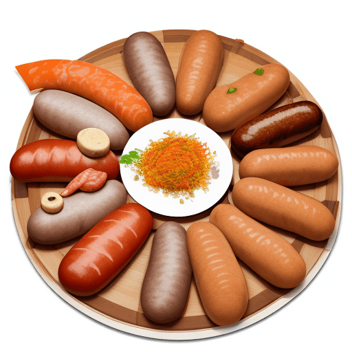 AI generated: 

you are a design expert, describe promotional designs for food products in the form of sausages an...