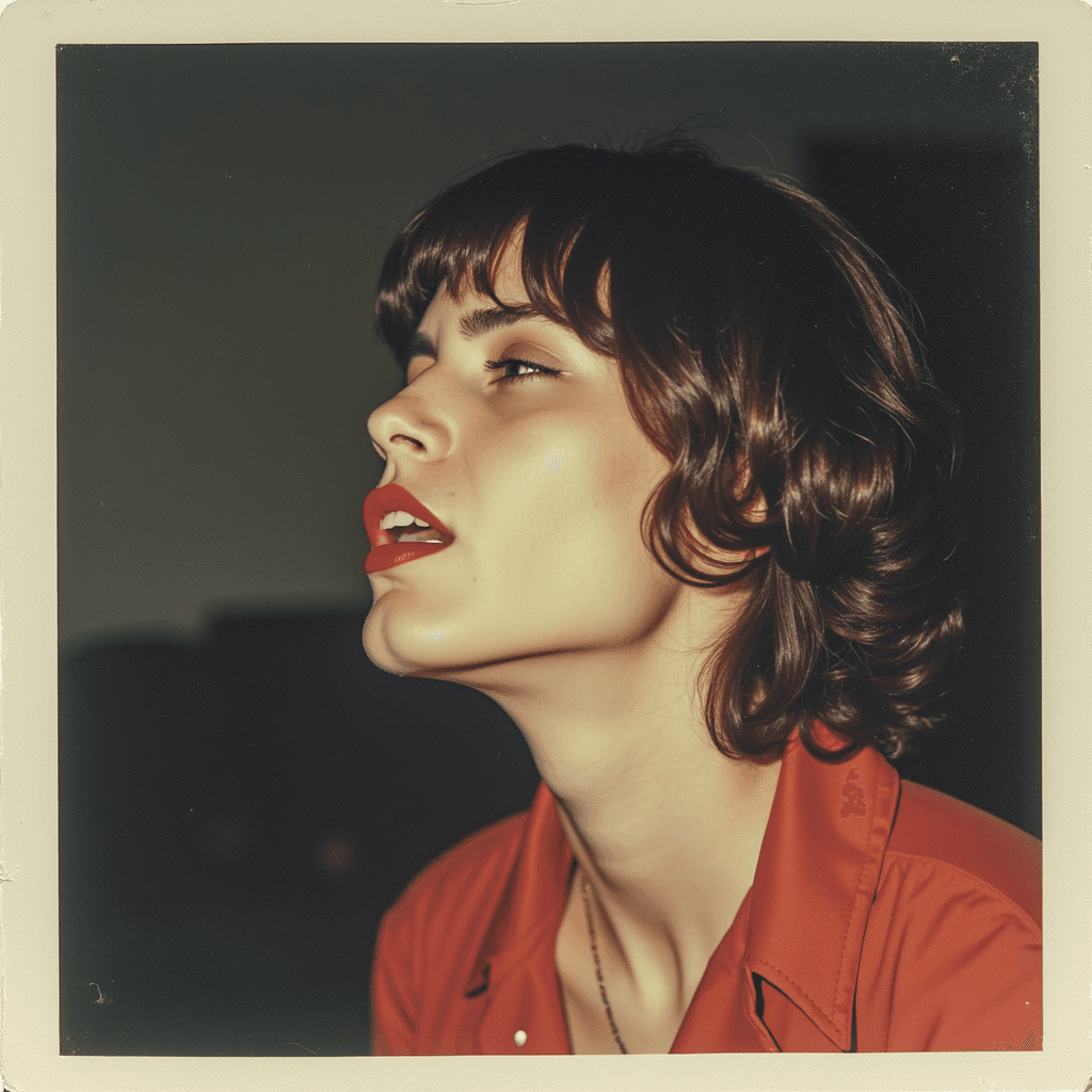 AI generated: 1970s polaroid woman