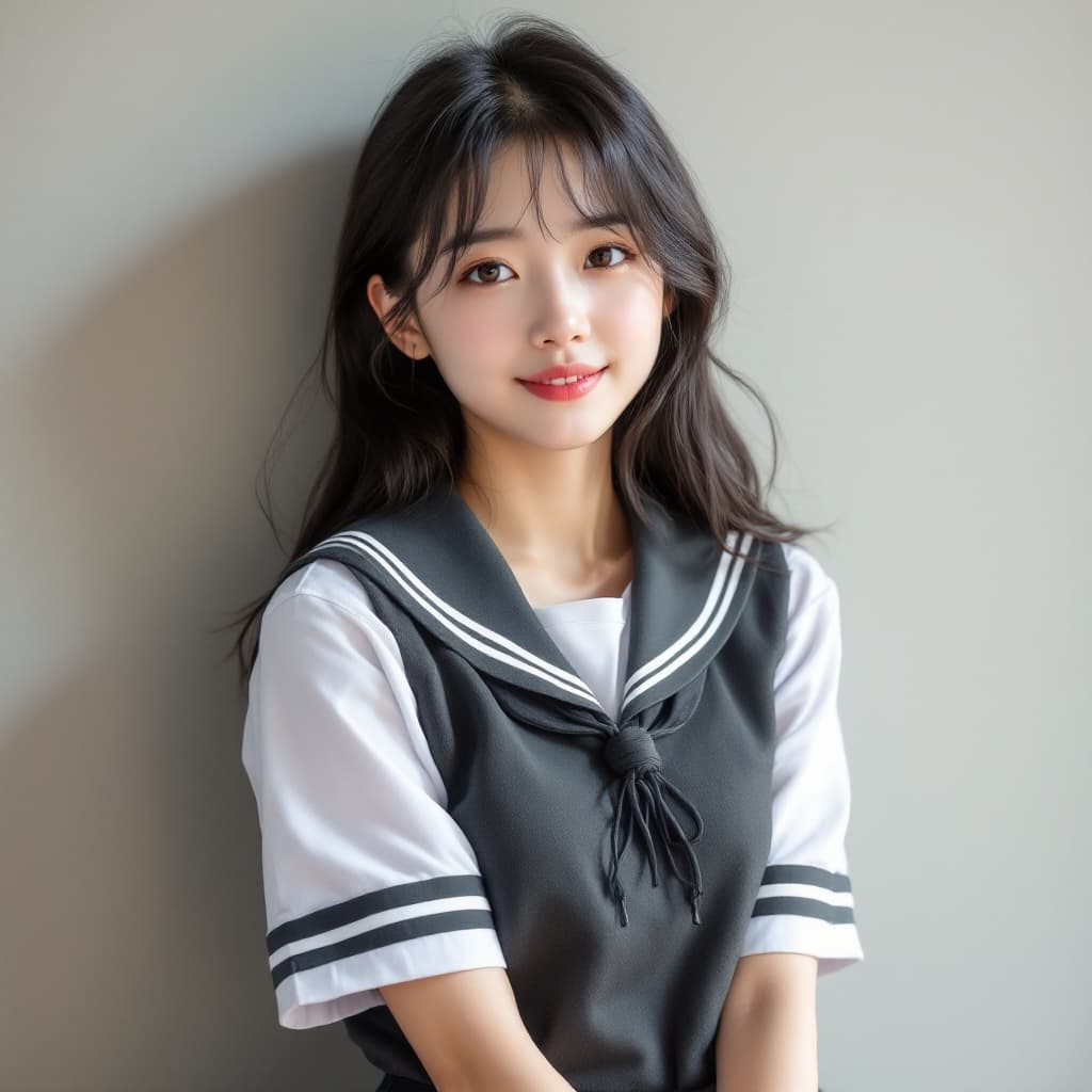 AI generated: a Japanese  femle,Girl ,18years in school uniform, very fit body,