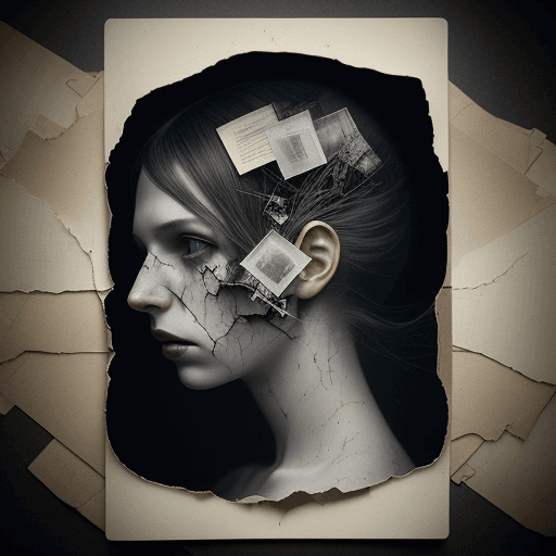 AI generated: double exposure complex  art by Alex Stoddard, Natalia Drepina and Brooke Shaden surreal postcard on...