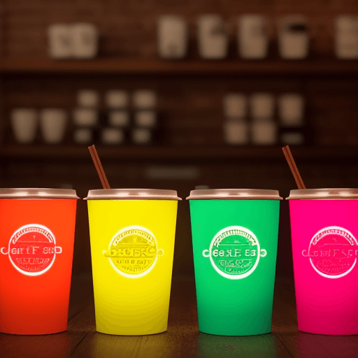 AI generated: i would like you to create me a logo peter's picks for a hot drinks company using neon color and nat...