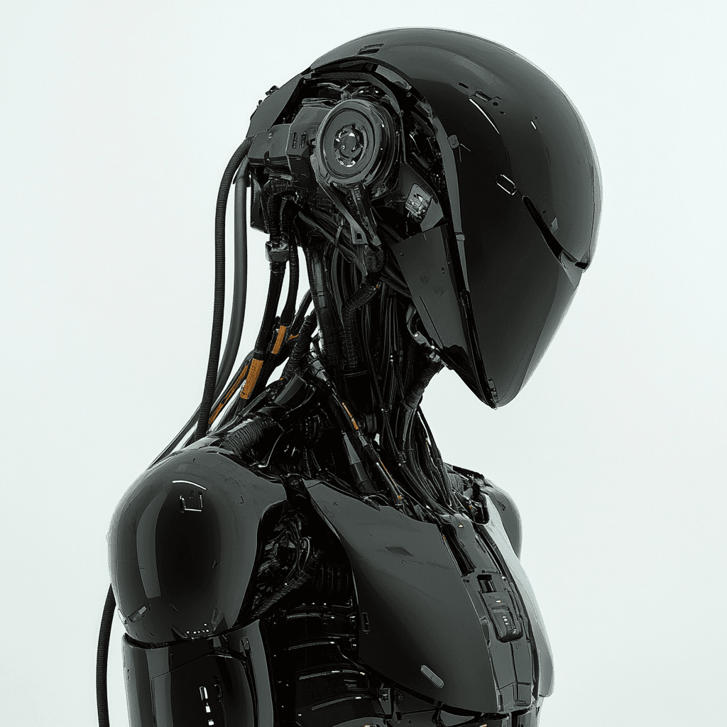 AI generated: black robot