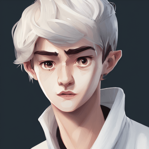 AI generated: Full height face Portrait of young boy, Cute arcane art style, messy hair, thin eyebrows, portrait, ...