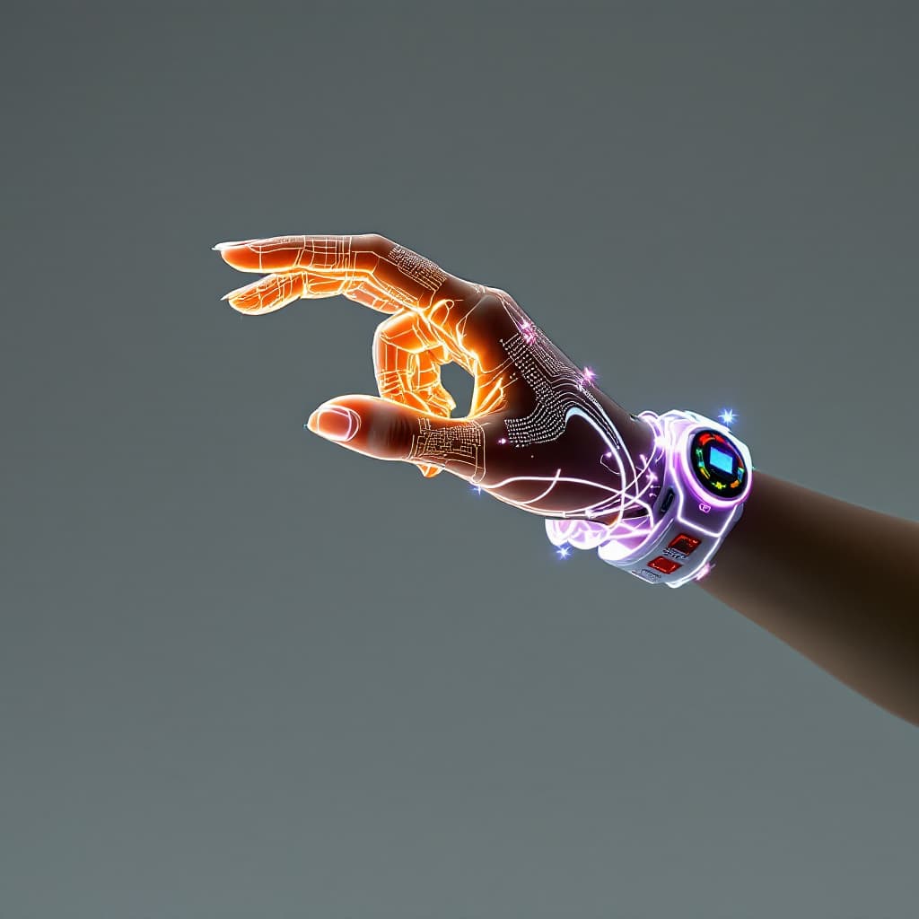 AI generated: beautiful female Human Hand in profile view, elegant fingers extending outward with natural poise, w...