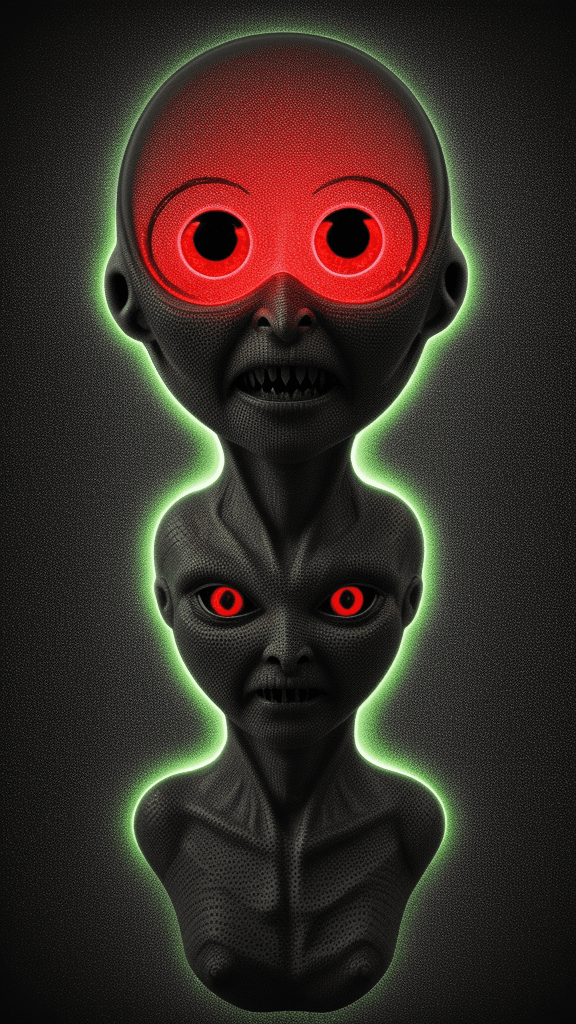 AI generated: 4d 8k 16k laser art rfktrstyle 8k 16k alien being masterpiece,horror