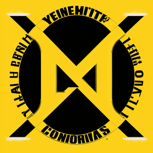 AI generated: logo, just with the letter RV using yellow and black, with a civil construction safety helmet, with ...