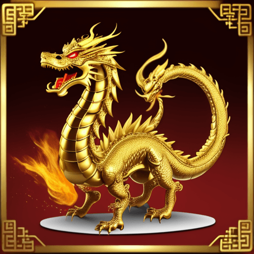 AI generated: Create a golden Chinese dragon