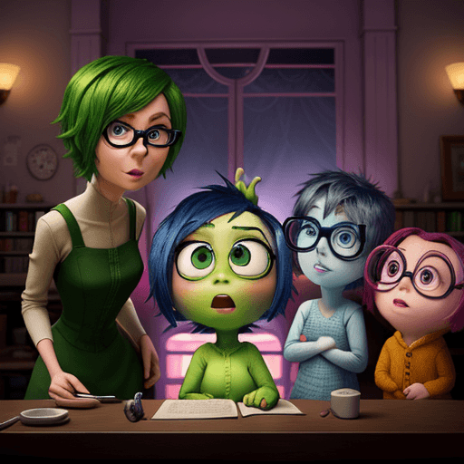 AI generated: characters inside out
