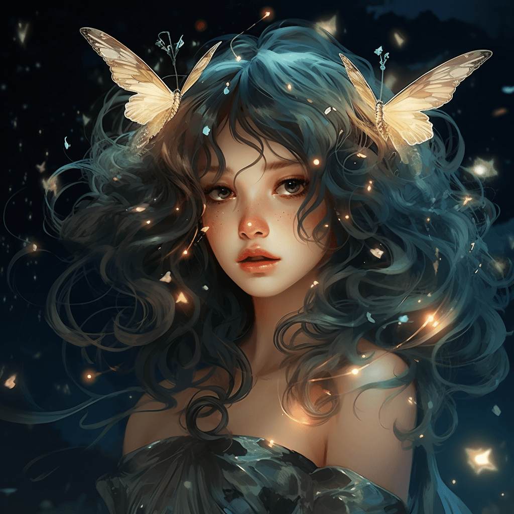 AI generated: An illustration of a girl with butterfly wings, in the style of the stars art group( xing xing) , lu...