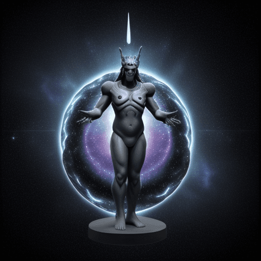 AI generated: In the vast emptiness of the interstellar void, two omnipotent deities from separate dimensions coll...