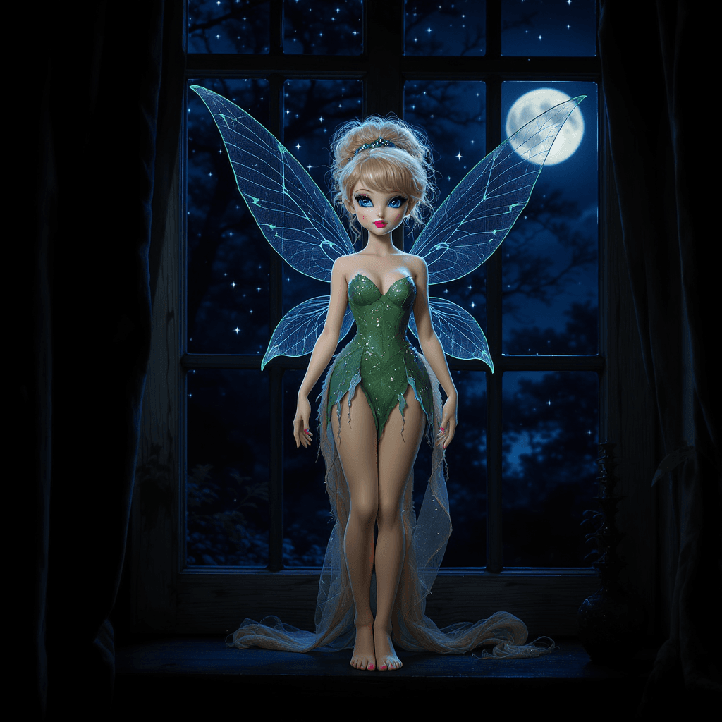 AI generated: a professional photo of a exceptionally beautiful porcelain girl figurine (16 inch figurine), (young...