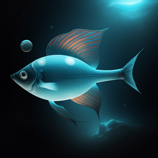 AI generated: Mysterious fish living in space