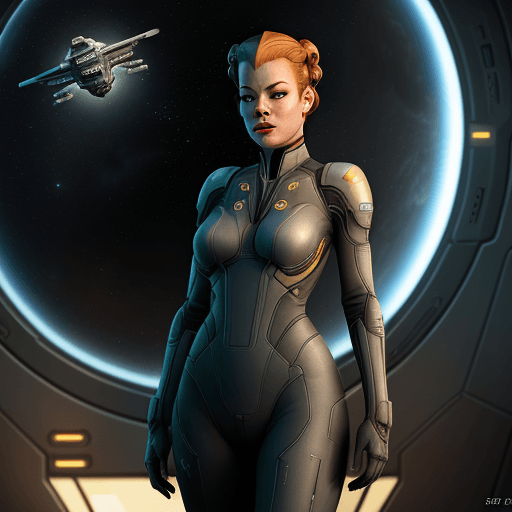 AI generated: seven of nine in star citizen
